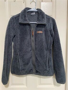 Columbia Women's Dark Gray Sherpa Teddy Full-Zip Jacket